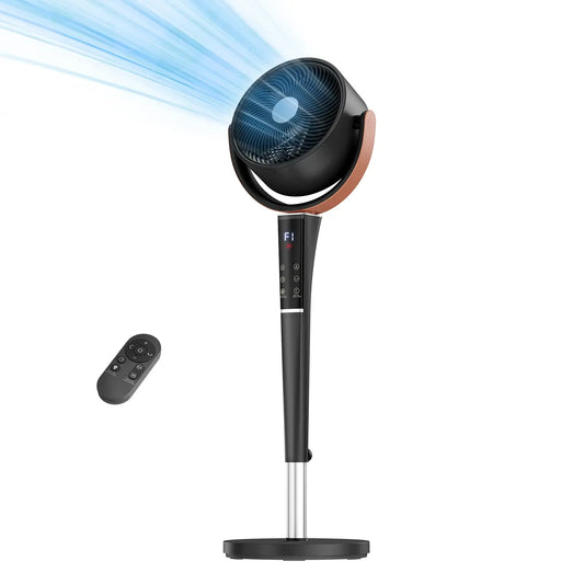 Adjustable Pedestal Fan with Remote, 15 Speeds, 5 Modes & 120° Oscillation